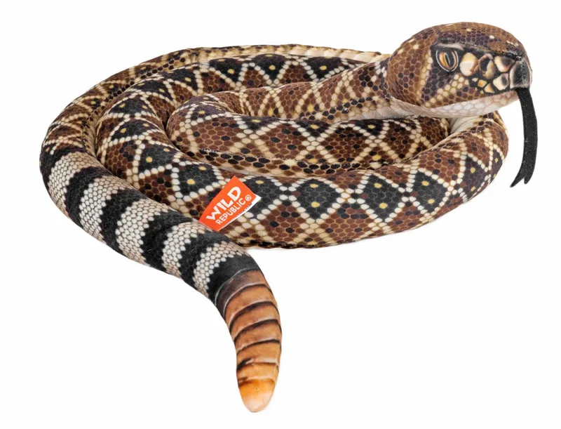 Pluche ratelslang knuffel - 152 cm - slangen - reptielen - speelgoed - knuffeldier von Wild Republic in Braun – Produktfoto