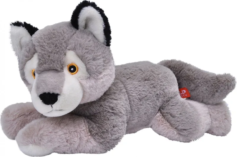 Pluche wolf - knuffel wolf - Eco-kins - 30 cm - wilde dieren knuffelwolf von Wild Republic in Grau – Produktfoto
