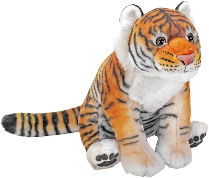tijger knuffel - pluche - 30 cm - jungle dieren - tijgers - knuffeldieren van Wild Republic in Meerkleurig – productfoto