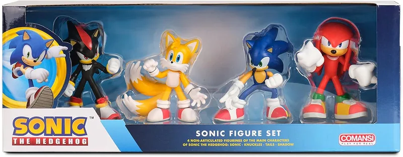 Sonic The Hedgehog Figure Set - Shadow, Tails, Sonic & Knuckles van Comansi – productfoto