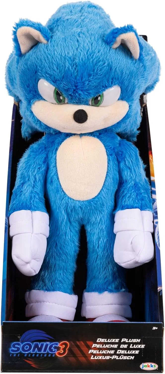 Sonic the Hedgehog 3 Deluxe Pluche - Sonic (33cm) de Jakks Pacific – photo du produit