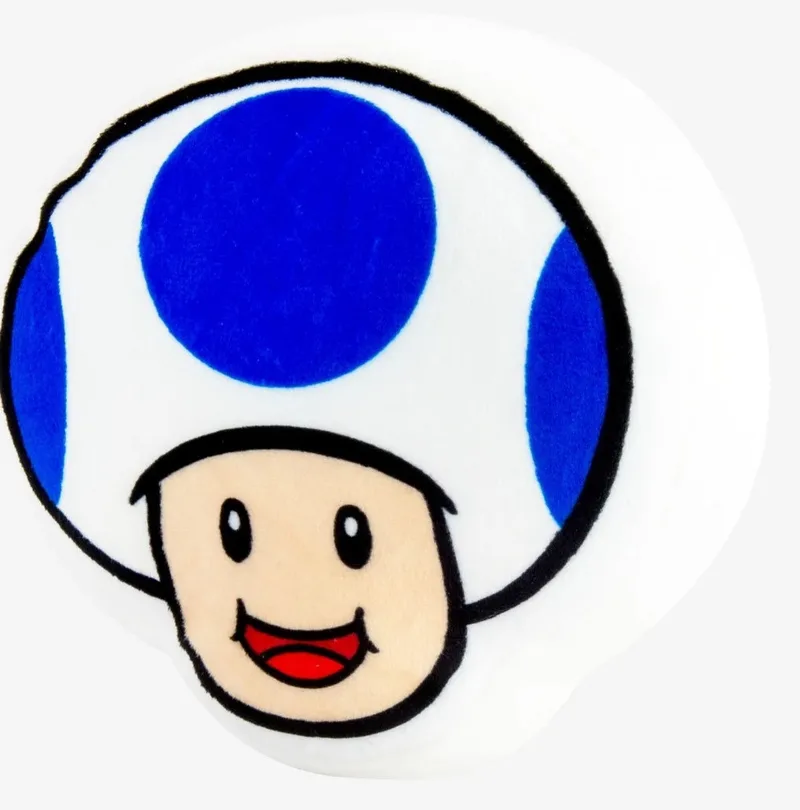 Super Mario Pluche - Mocchi Mocchi Blue Toad de Tomy – photo du produit
