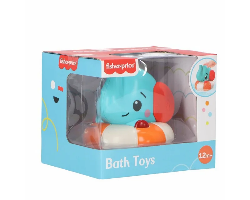 Badespielzeug Elefant Badeseifenblasenspray – Kinderleichter Badespaß von Fisher-Price in Blau – Produktfoto