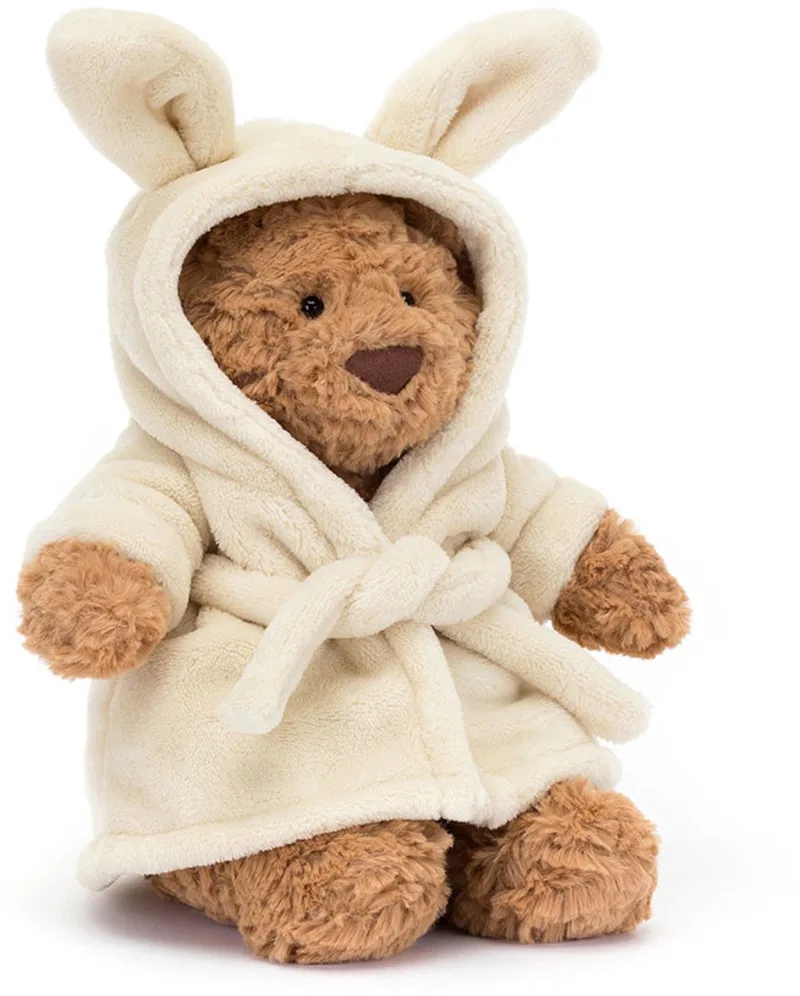 Knuffels - Bartholomew Bear Bathrobe Outfit - Beer in Badjas - Teddybeer - Knuffelbeer - Knuffel - 31 cm - Geschikt voor alle leeftijden by Jellycat in Brown – product photo