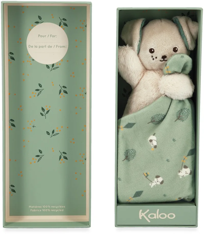 Carre Douceur - Knuffeldoekje - Hond - Groen van Kaloo in Hond Groen – productfoto