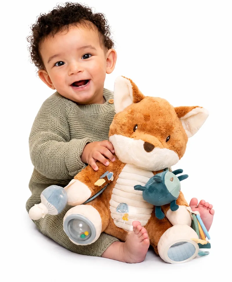 Knuffel - Geschikt vanaf de Geboorte - Hoogte 30 cm - Fairy Garden - Baby Knuffel - Knuffels - Activiteitenknuffel by Little Dutch in Vos – product photo