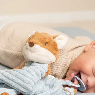 Knuffeldoekje knuffel Vos - Forest Friends by Little Dutch in Blue – product photo 2 of 2