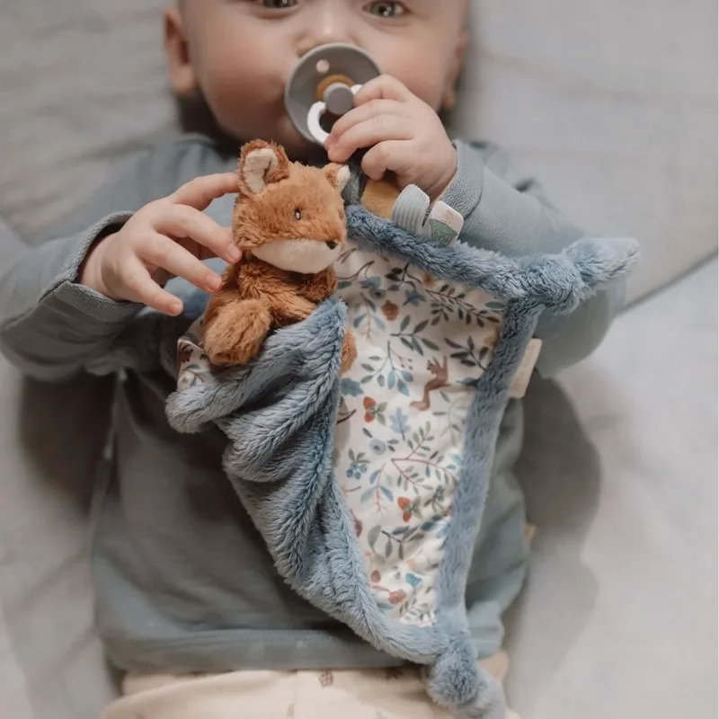 Cuddle cloth print Fox - Forest Friends von Little Dutch in Blau – Produktfoto 3 von 4