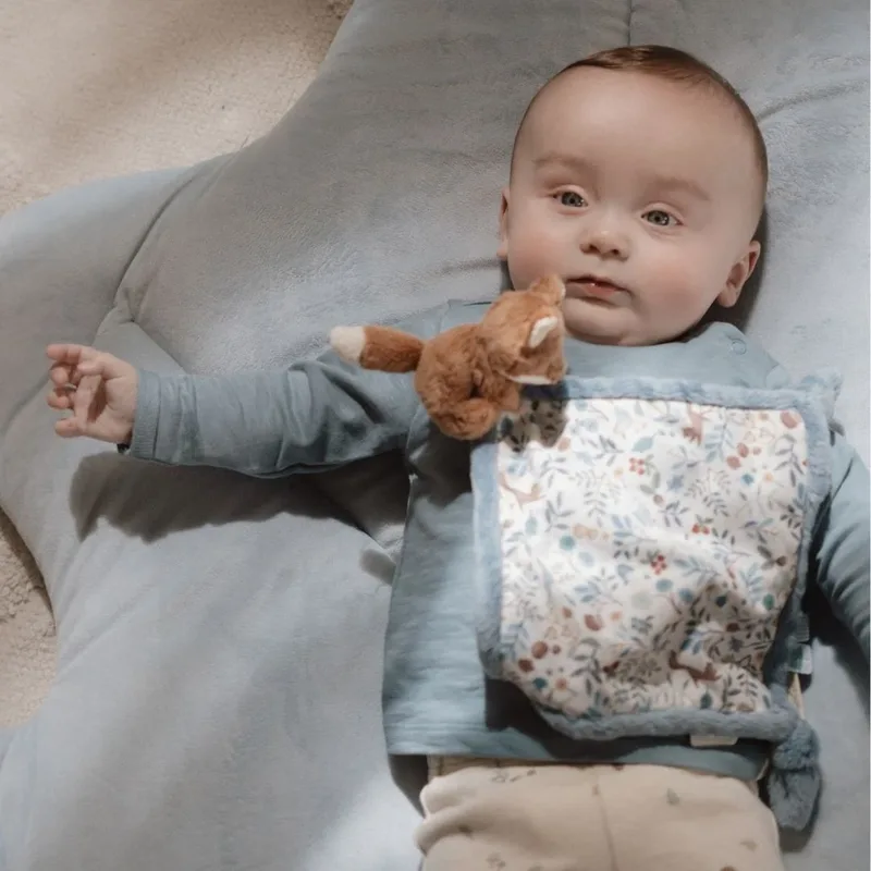 Cuddle cloth print Fox - Forest Friends von Little Dutch in Blau – Produktfoto 2 von 4