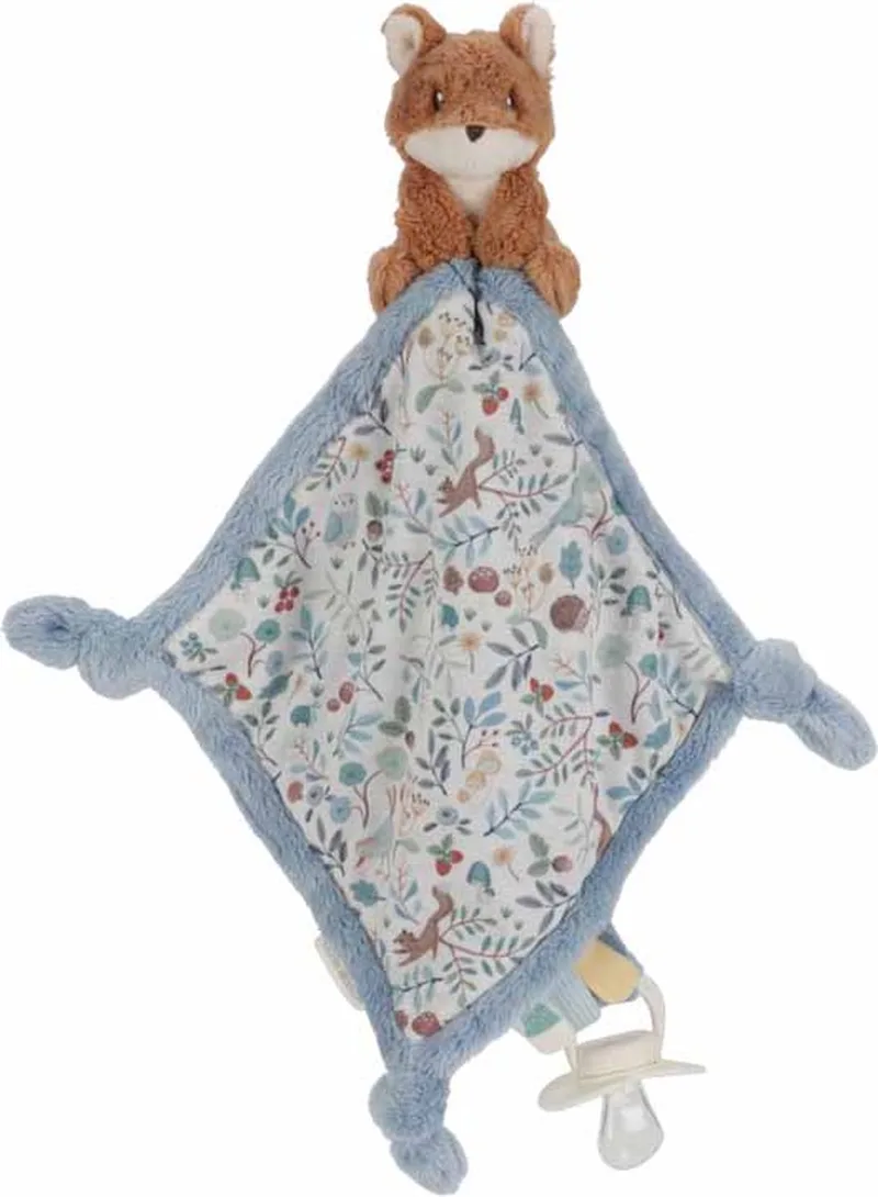 Cuddle cloth print Fox - Forest Friends von Little Dutch in Blau – Produktfoto 1 von 4