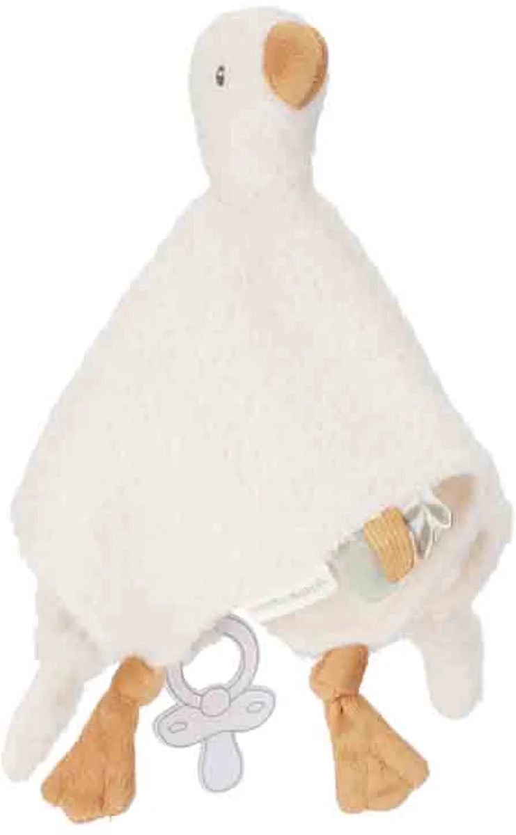 Newborn Naturals Knuffeldoekje Little Goose van Little Dutch in Wit – productfoto 1 van 4
