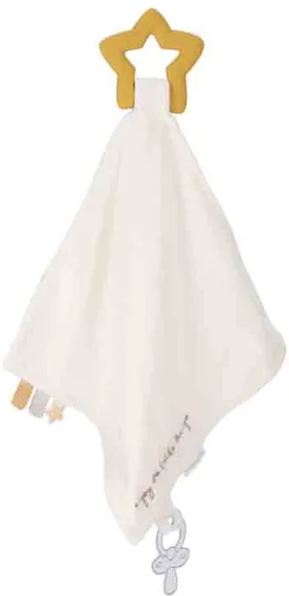 Newborn Naturals Knuffeldoekje met Bijtring by Little Dutch in White – product photo 1 of 3