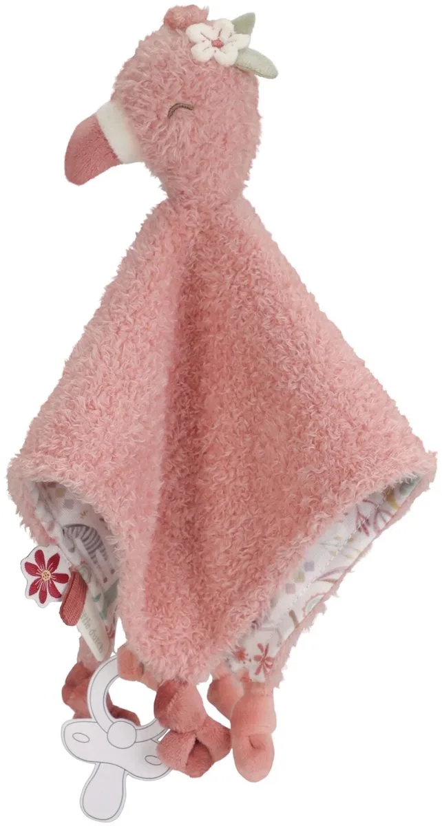 Safari Friends Knuffeldoekje Flamingo de Little Dutch en Rose – photo du produit