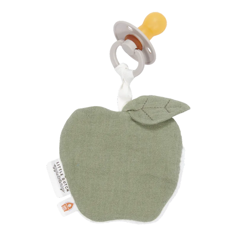 Speendoekje Little Dutch Little Farm Hydrofiel Appel Olive van Little Dutch – productfoto 3 van 3