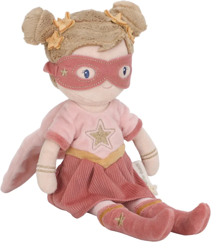 Superhero Knuffelpop Rosa - 35 cm von Little Dutch in Rosa – Produktfoto
