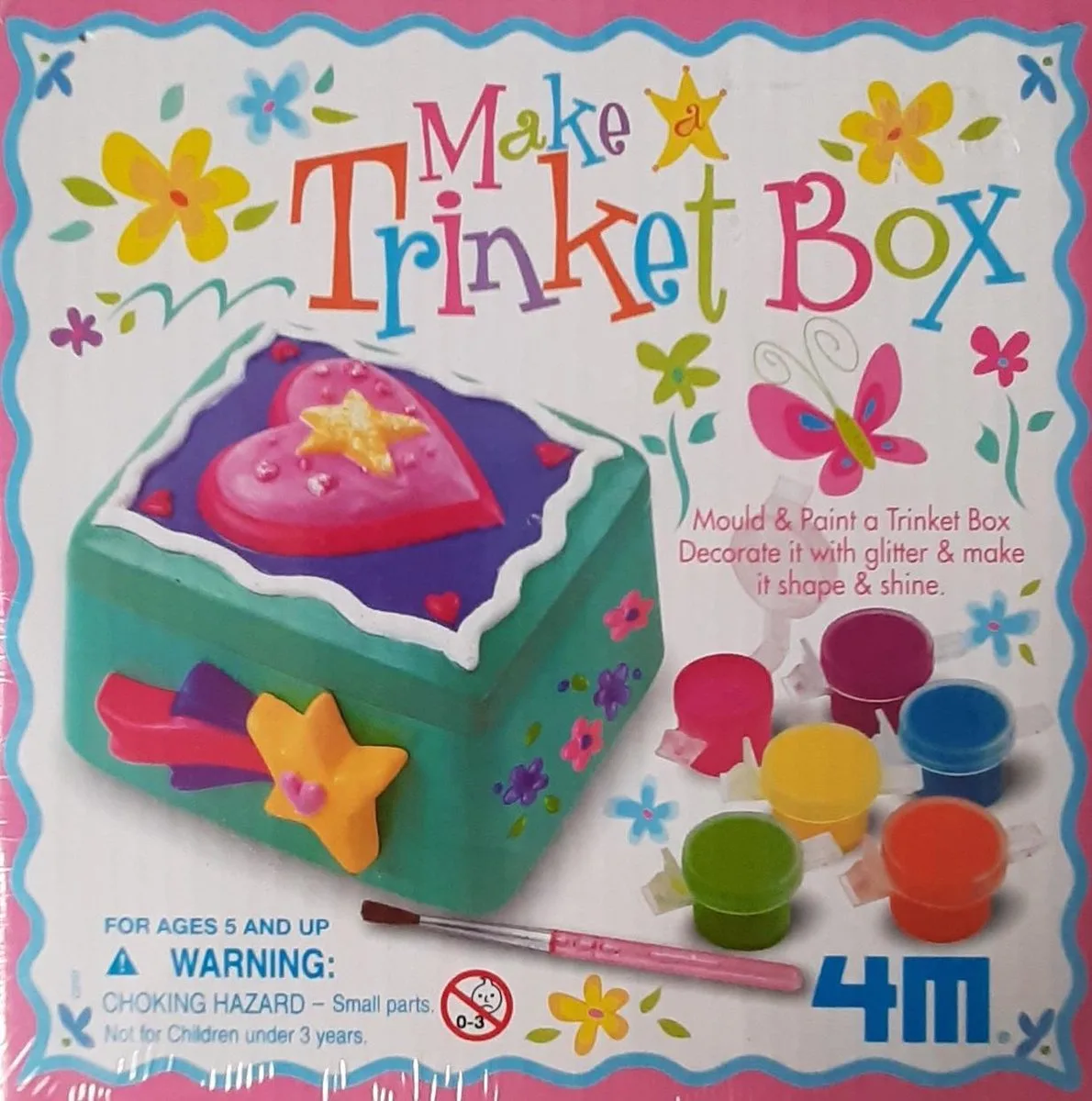 Crea Snuisterijendoosje - Hearts - Hobbyset van 4M in Rose – productfoto