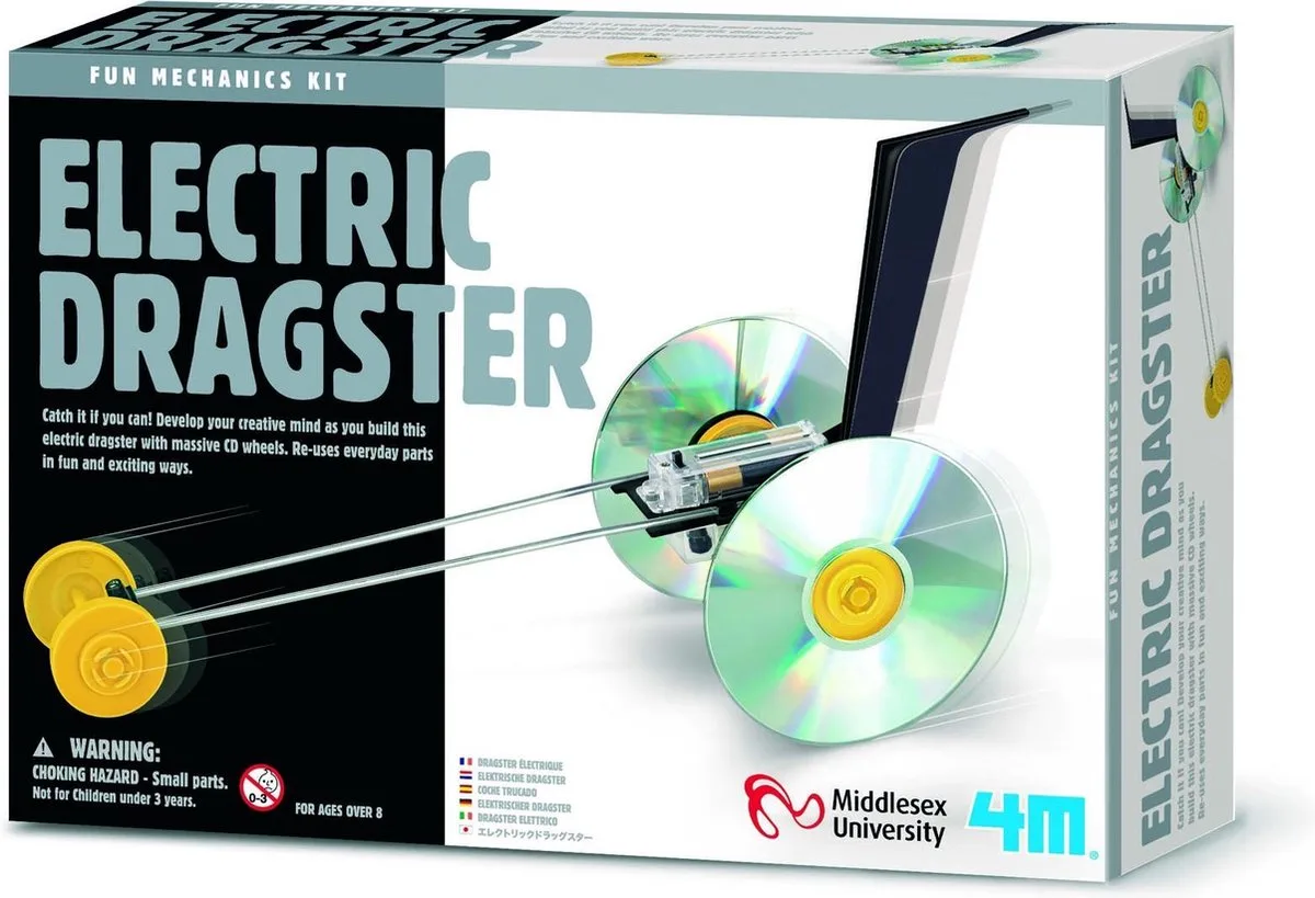 Fun Mechanics Kit - Elektrische Dragster by 4M in Multicolour – product photo