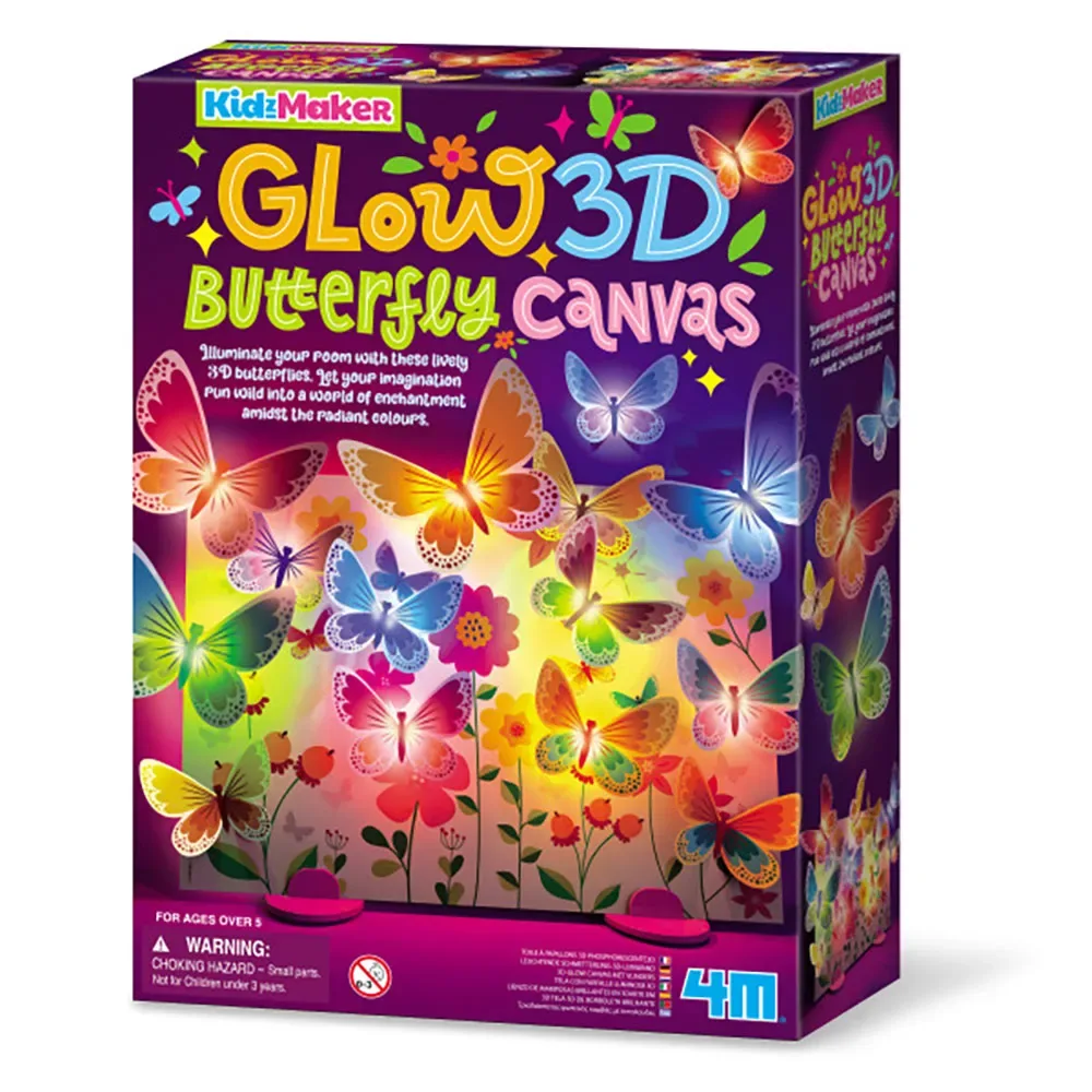Glødende Sommerfugl 3d fra 4M – produktbillede