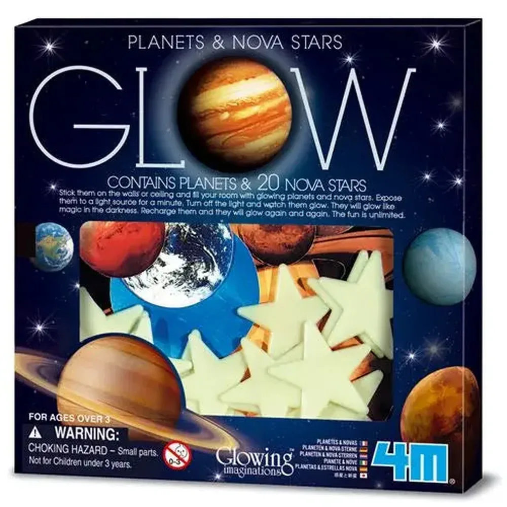 Glow In The Dark 20 stuks - Planeten En Sterren van 4M – productfoto