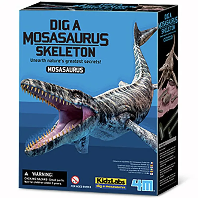 Graaf Je Dino Op - Mosasaurus - Opgraafkit En Modelbouw Skelet - KidzLabs - 8 Jaar van 4M in Meerkleurig – productfoto 2 van 3