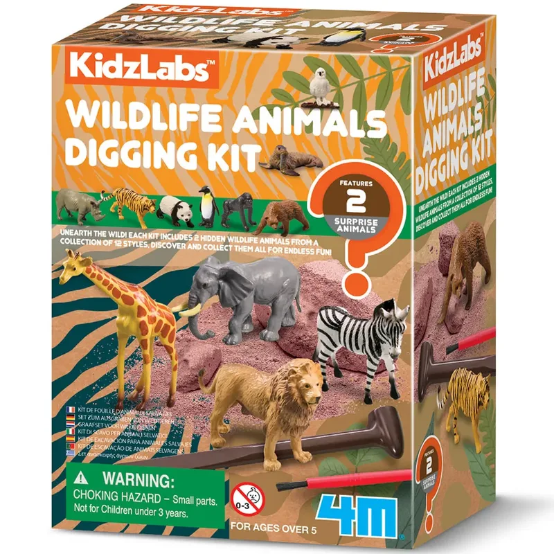 Ausgrabungsset Wilde Tiere von 4M – Produktfoto