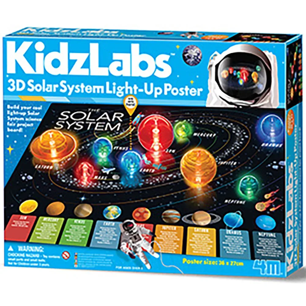 Kidz Labs Sonnensystem 3d-poster Mit Lichtern von 4M – Produktfoto