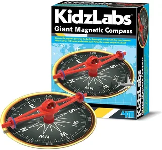 Kidzlabs: GIGANT MAGNETISCH KOMPAS 30cm, met gedetailleerde instructies, in doos 17x22x6cm, 5+ van 4M in Meerkleurig – productfoto 1 van 3