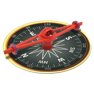 Kidzlabs: GIGANT MAGNETISCH KOMPAS 30cm, met gedetailleerde instructies, in doos 17x22x6cm, 5+ van 4M in Meerkleurig – productfoto 3 van 3