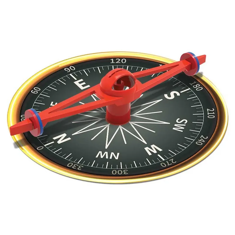 Kidzlabs: GIGANT MAGNETISCH KOMPAS 30cm, met gedetailleerde instructies, in doos 17x22x6cm, 5+ van 4M in Meerkleurig – productfoto 3 van 3