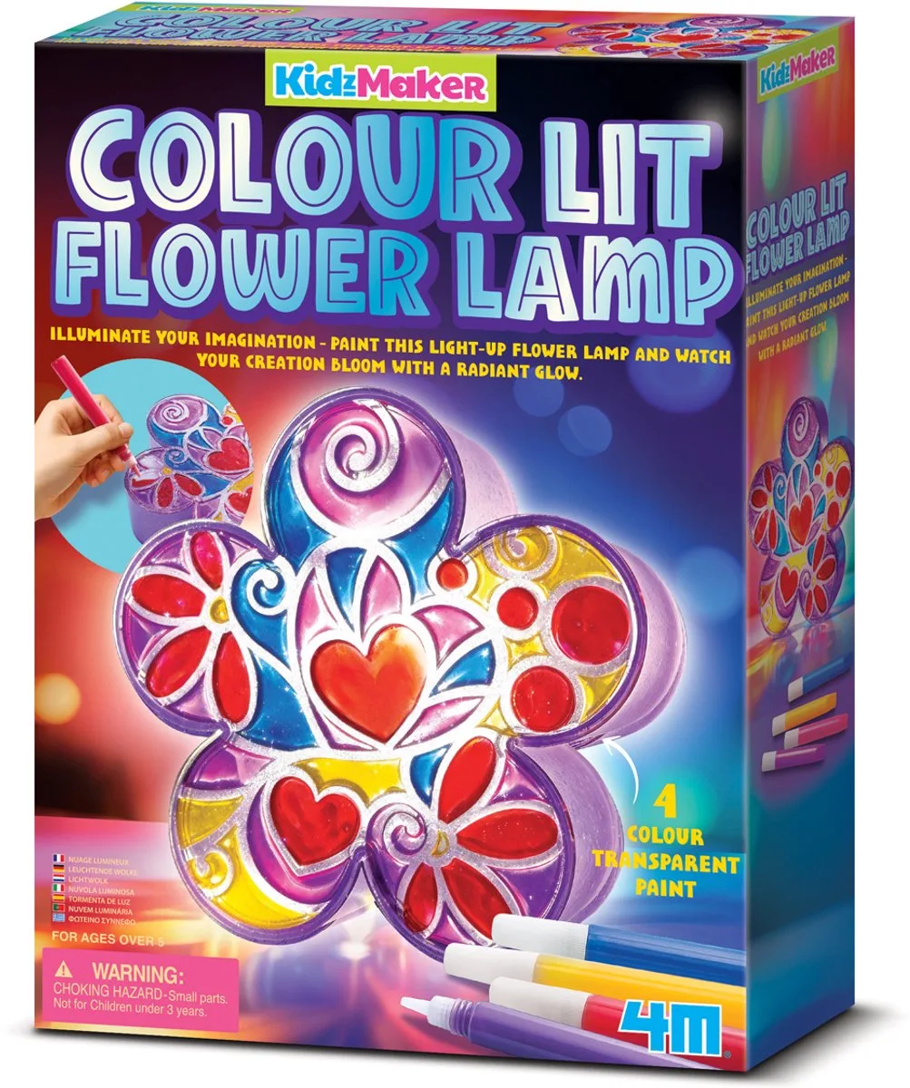 Blooming Flower Art Lamp Bastelset von 4M in Mehrfarbig – Produktfoto