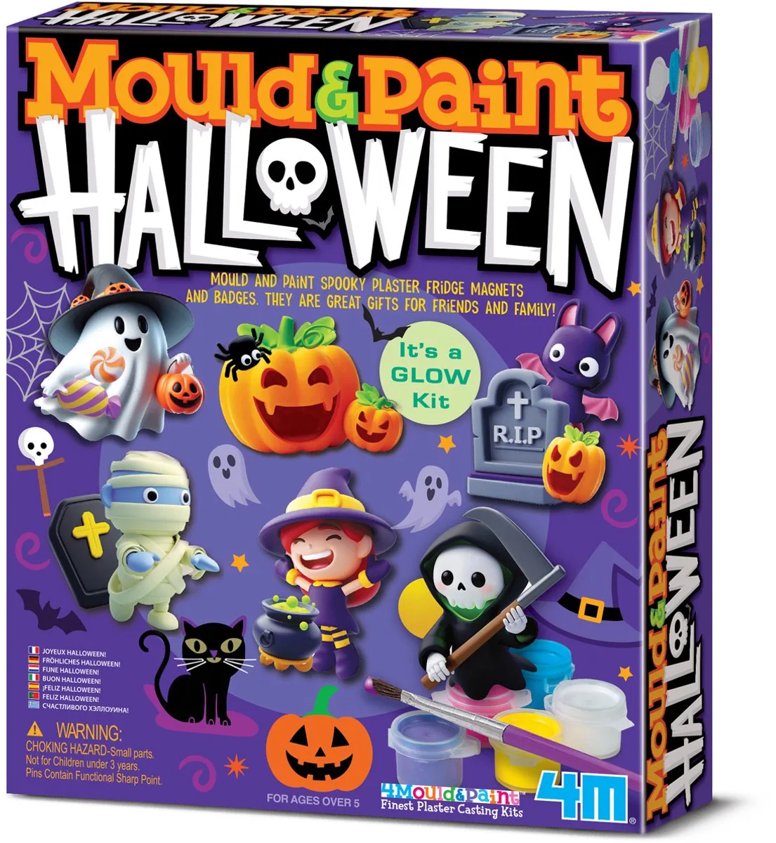 Knutselen - Giet En Verf - Halloween - Creatief Speelgoed - Hobbypakket Halloween - 5 Jaar van 4M in Meerkleurig – productfoto