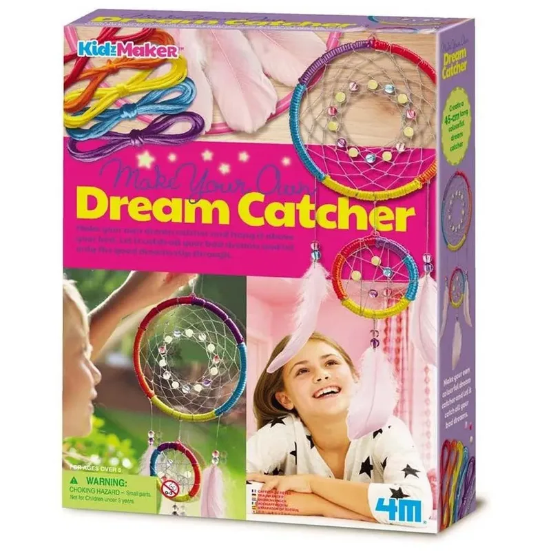 Knutselen - Maak Je Eigen Dromenvanger - Creatief Speelgoed - Kidzmaker - Hobbypakket - 5 Jaar van 4M in Meerkleurig – productfoto 4 van 4