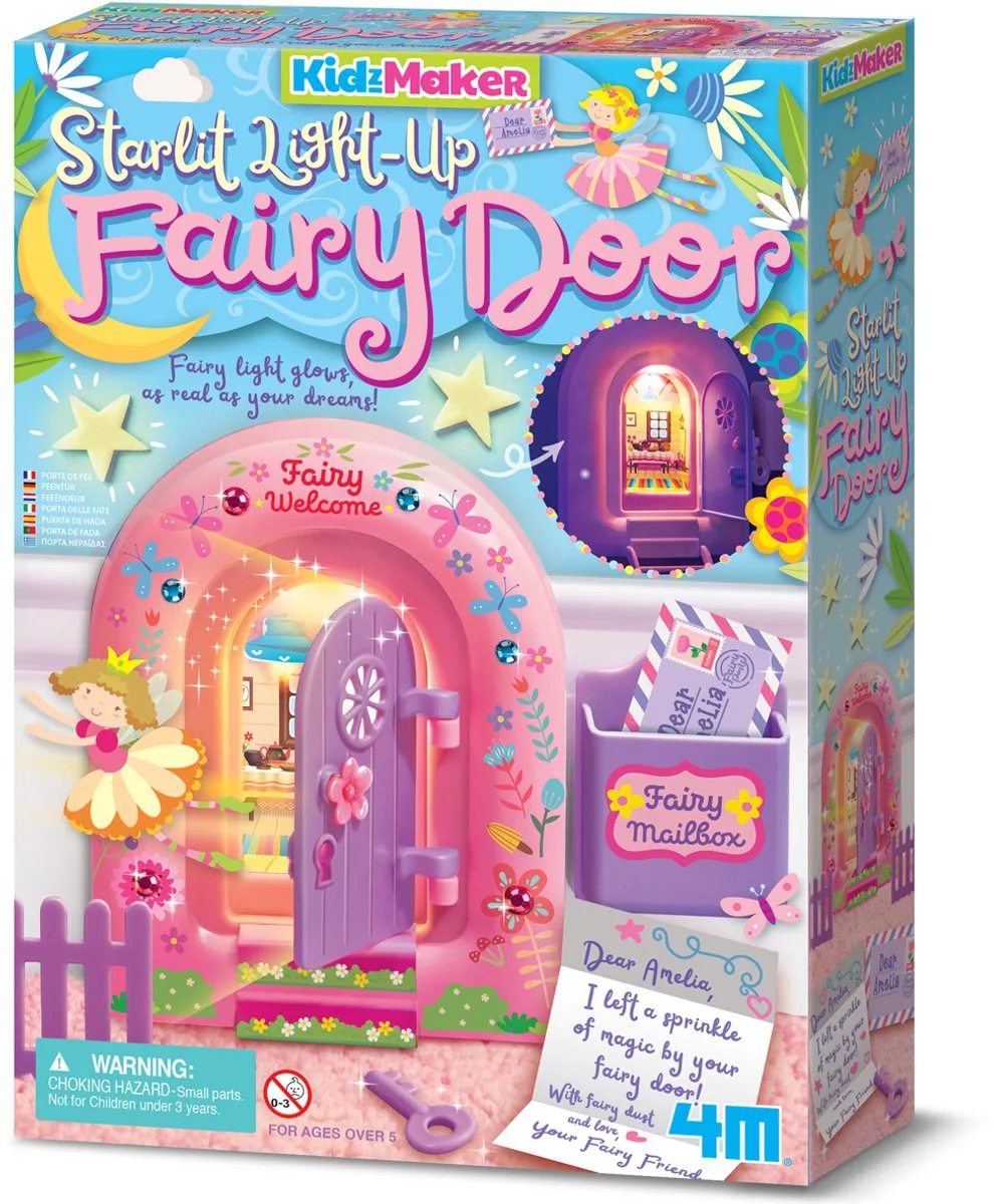 Knutselen - Maak Je Eigen Feeën Portaal - Creatief Speelgoed - Hobbypakket - KidzMaker - 5 Jaar fra 4M i Flerfarvet – produktbillede