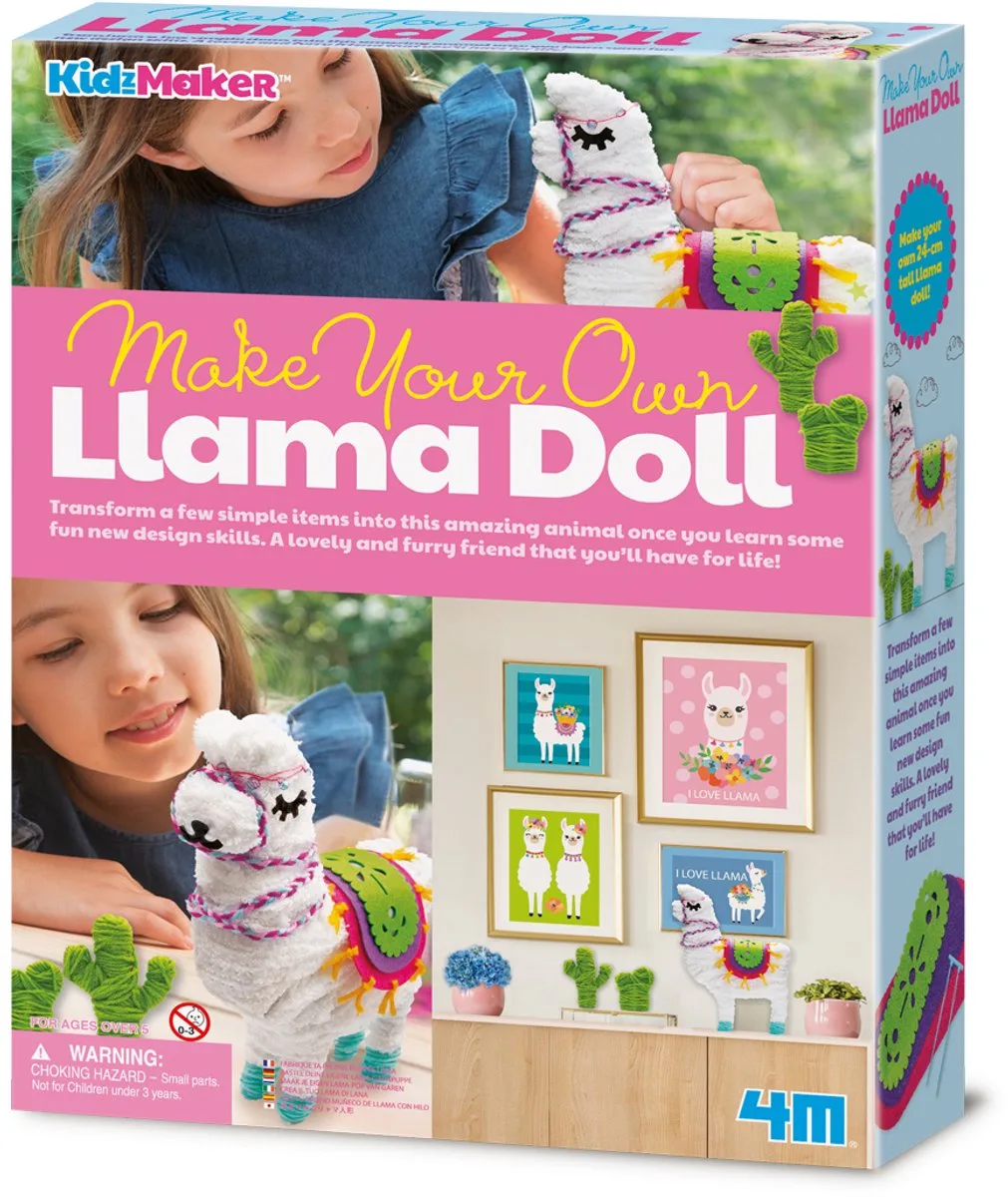 Lama-dukke fra 4M i Flerfarvet – produktbillede