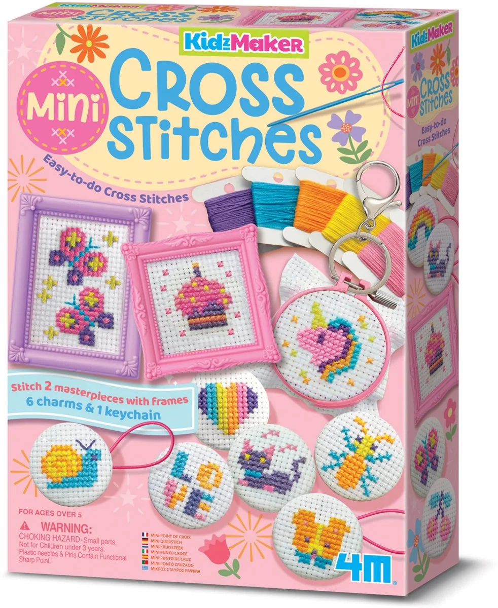 Kit De Loisirs Créatifs Mini Cross Stitches de 4M en Multicolore – photo du produit
