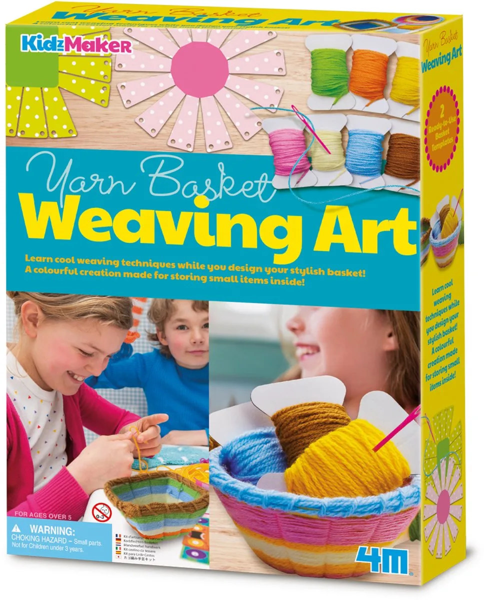 Yarn Basket Weaving Art Håndværkssæt fra 4M i Flerfarvet – produktbillede
