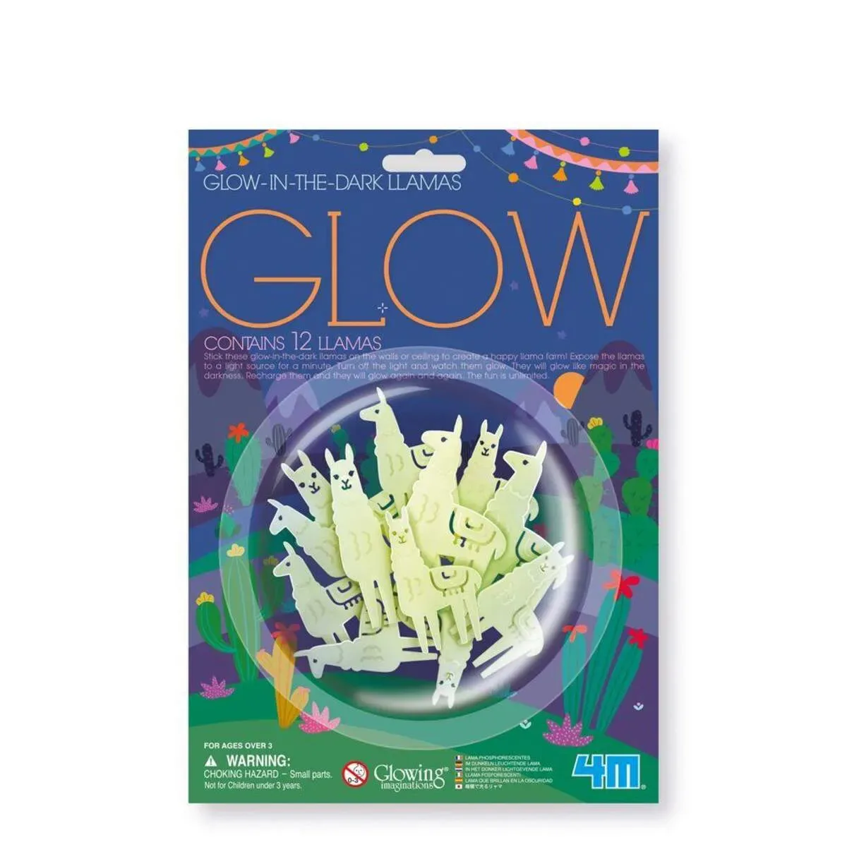 Leuchtende Lamas Glowing från 4M – produktbild