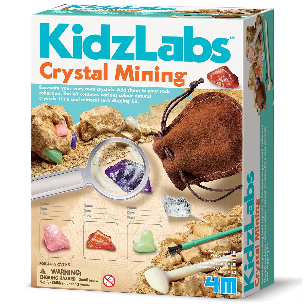 Opgraafkit - Kristallen - Wetenschap En Spel - Mineralen Verzamelen - KidzLabs - 5 Jaar von 4M in Mehrfarbig – Produktfoto