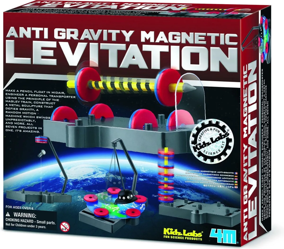 Wetenschap En Spel - Anti-Zwaartekracht En Magnetische Levitatie - Bouwpakket - KidzLabs - 8 Jaar by 4M in Multicolour – product photo