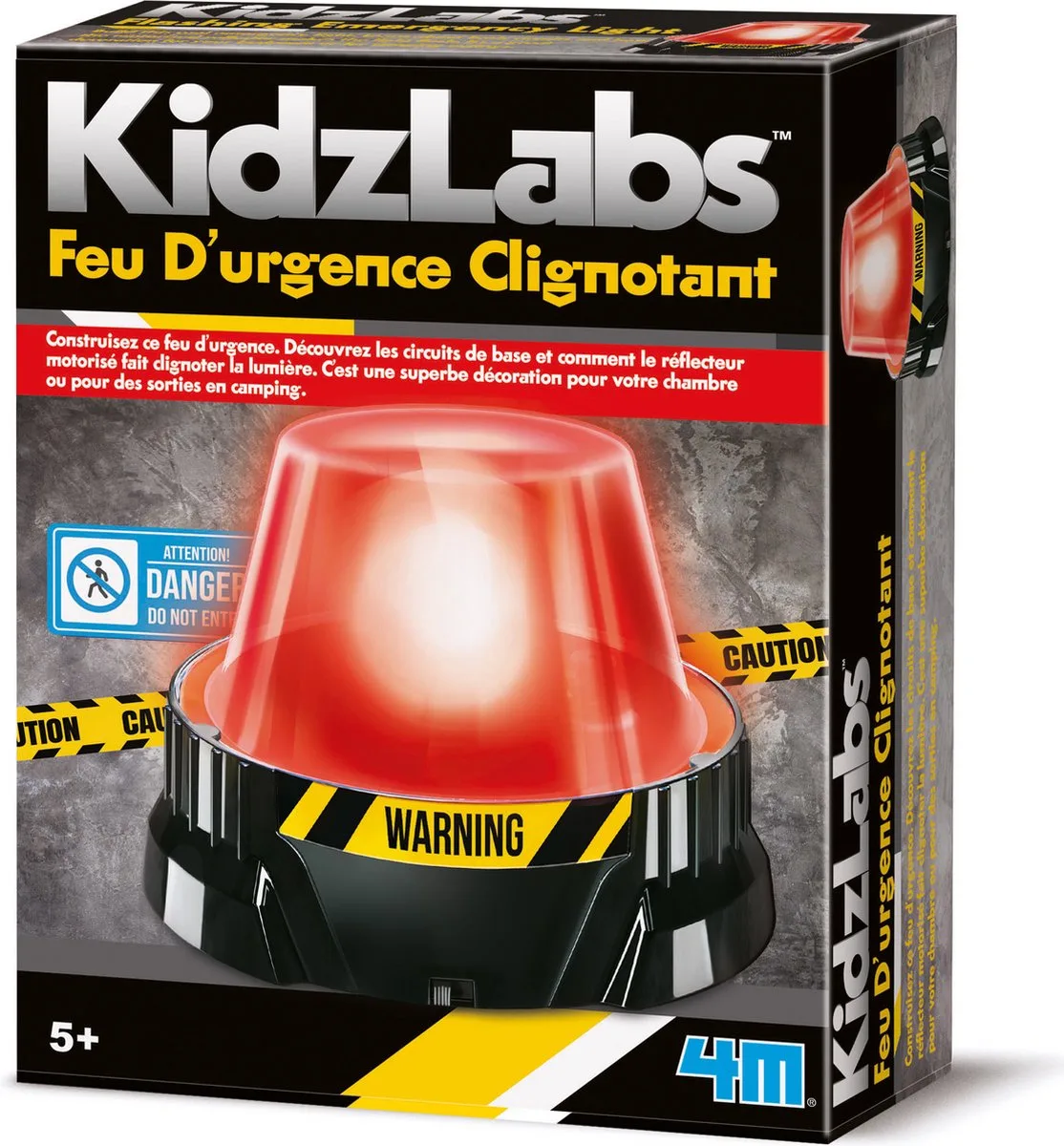 Wetenschap En Spel - Bouw Je Eigen Knipperend Noodlicht - Bouwpakket - KidzLabs - 5 Jaar van 4M in Meerkleurig – productfoto