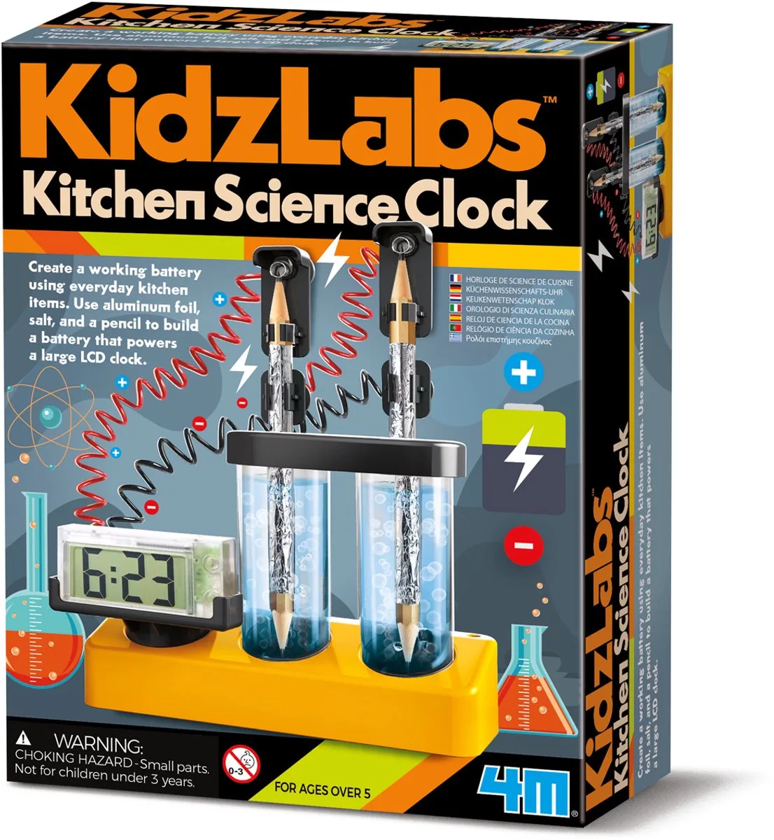 Wetenschap En Spel - Bouw Je Keukenwetenschapsklok - Bouwpakket - KidzLabs - 5 Jaar by 4M in Multicolour – product photo