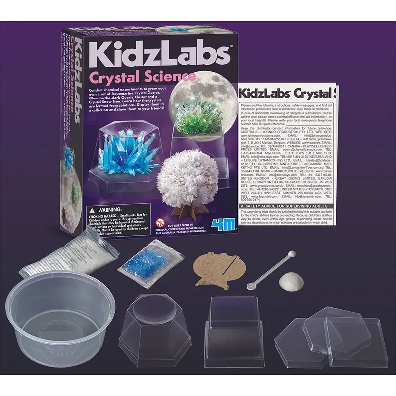 Wetenschap En Spel - Groei Je Eigen Kristallen - Geologie - KidzLabs - 14 Jaar van 4M in Meerkleurig – productfoto 3 van 3