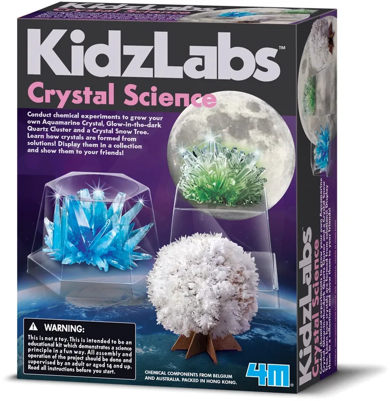 Wetenschap En Spel - Groei Je Eigen Kristallen - Geologie - KidzLabs - 14 Jaar van 4M in Meerkleurig – productfoto 1 van 3