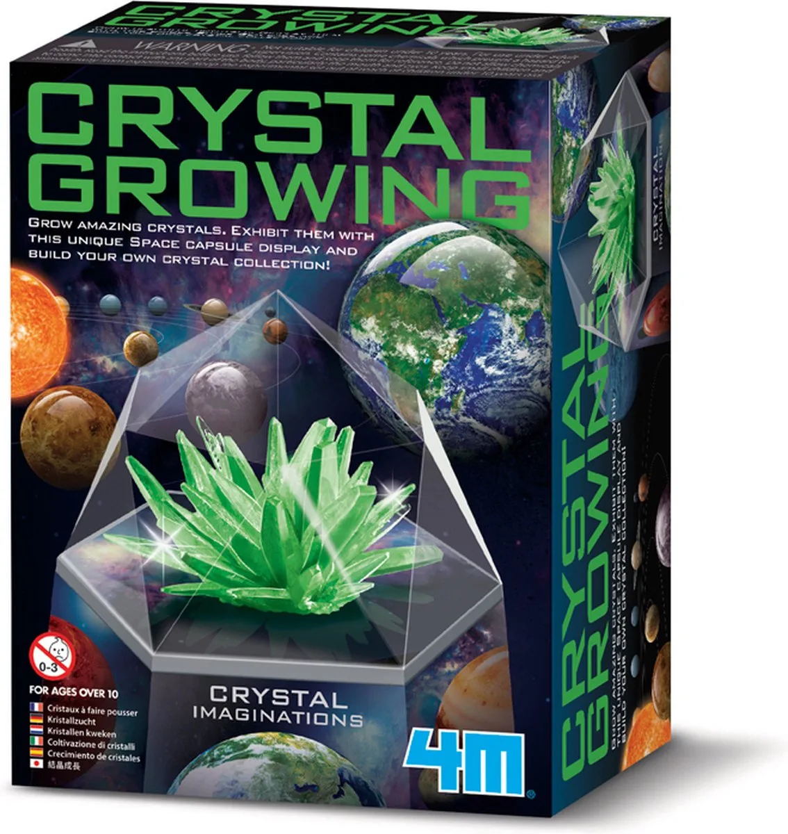 Wetenschap En Spel - Groei Kristallen - Ruimte - Crystal Growing - Groen - 10 Jaar de 4M en Vert – photo du produit