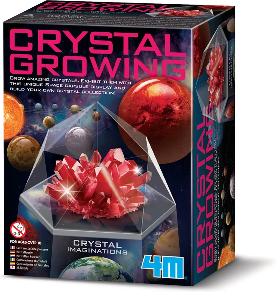 Wetenschap En Spel - Groei Kristallen - Ruimte - Crystal Growing - Rood - 10 Jaar van 4M in Rood – productfoto