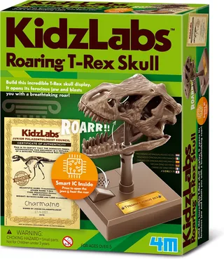 Wetenschap En Spel - Maak Een Brullende T-Rex Schedel - Bouwpakket Dino - Kidzrobotix - 5 Jaar van 4M in Meerkleurig – productfoto 1 van 2