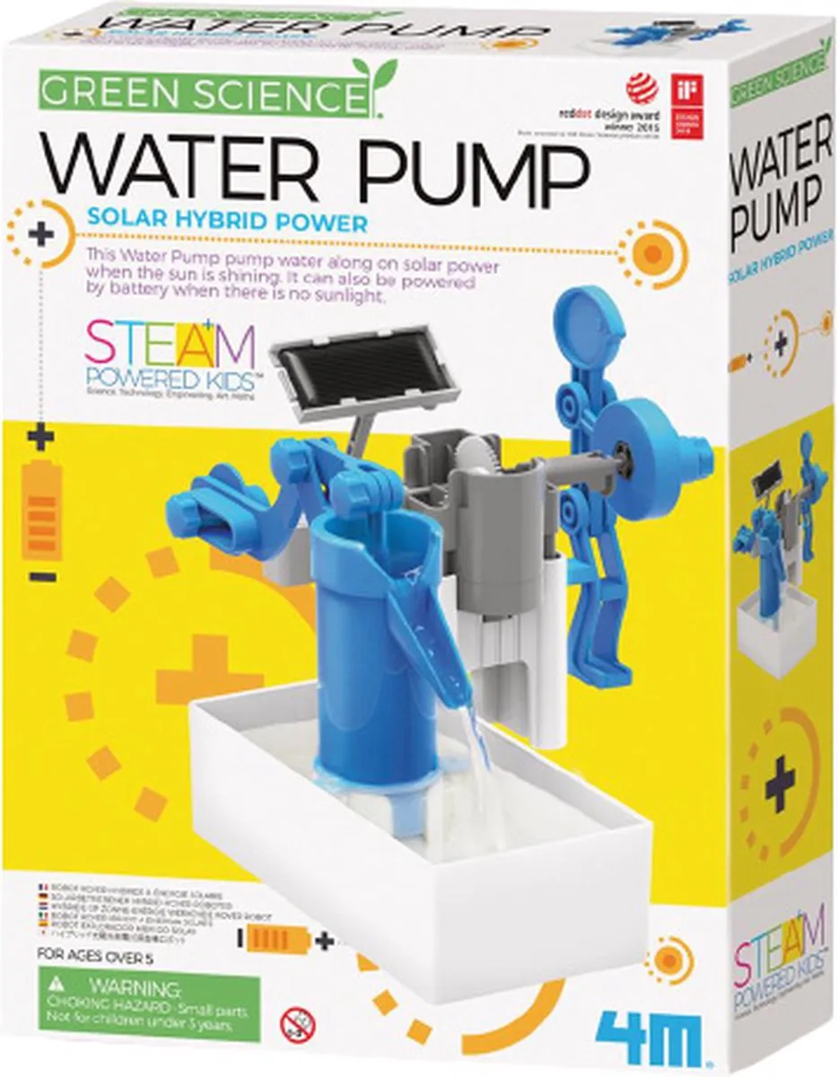 Wetenschap En Spel - Solar Waterpomp - Bouwpakket - KidzLabs - Green Science - 5 Jaar de 4M en Multicolore – photo du produit