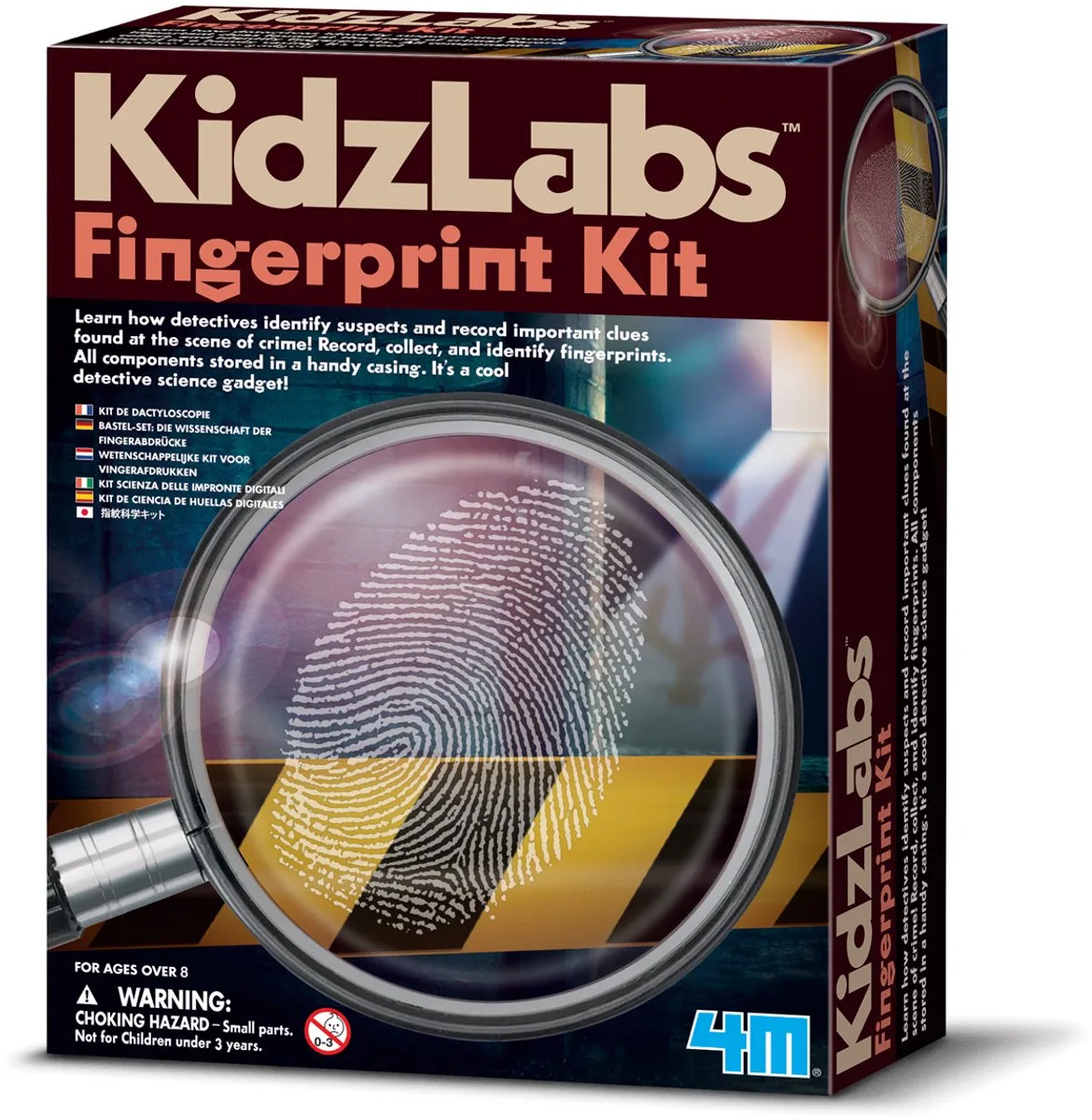 Wetenschap En Spel - Vingerafdrukken Set - Detective - KidzLabs - Spy Science - 8 Jaar van 4M in Meerkleurig – productfoto