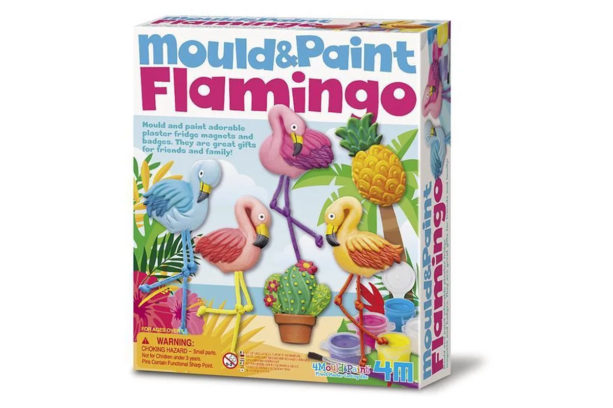 Zelf Flamingo Magneetjes Maken Met Gips de 4M en Multicolore – photo du produit