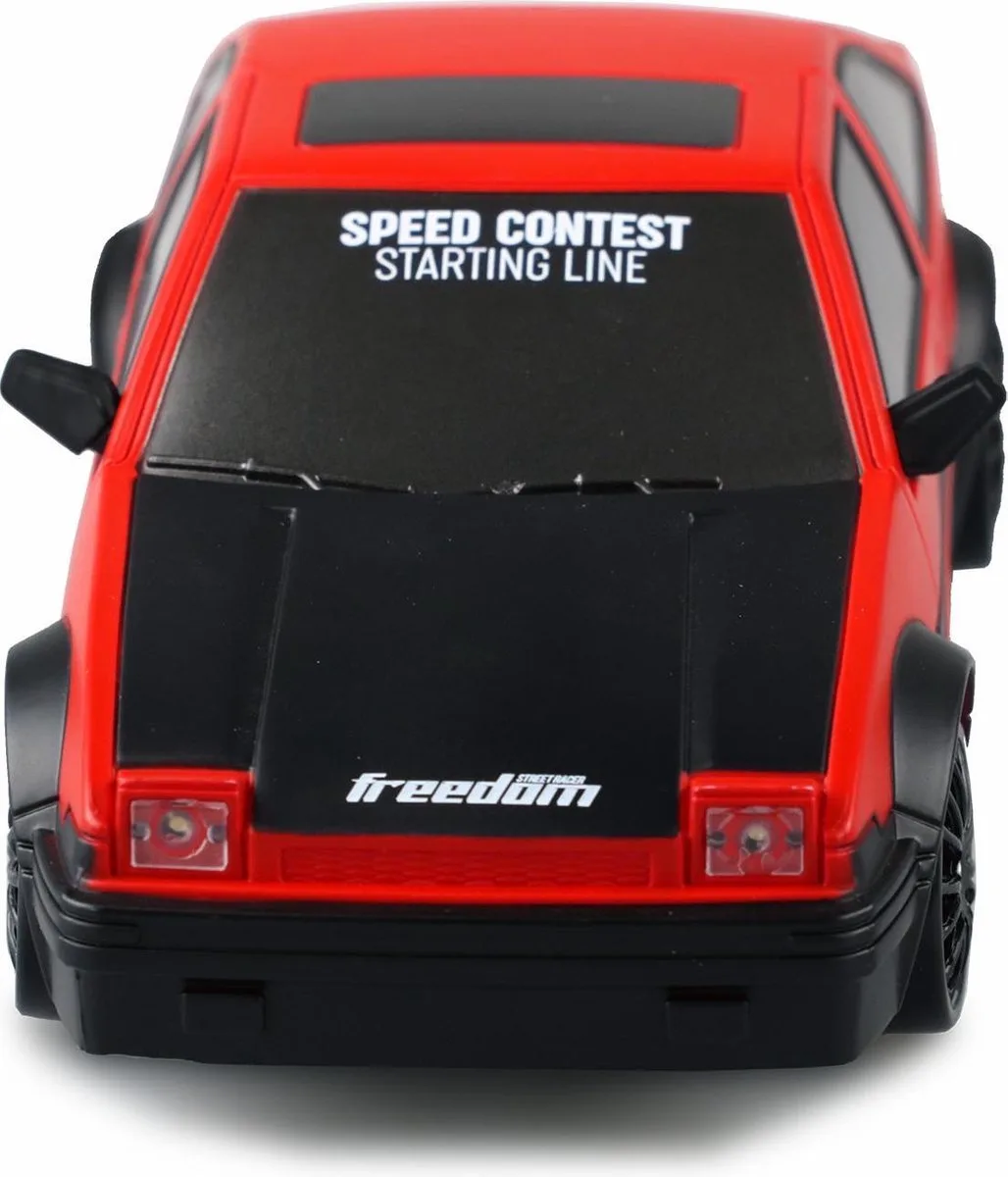 Drift Sportauto - Radiografisch bestuurbaar model - 1:24 von Amewi in Schwarz, Rot – Produktfoto